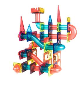 100 piezas educativas juguetes magnéticos coloridos bloques de construcción seguros baldosas magnéticas de mármol para niños - Product Image 6