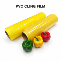 Film alimentaire PVC personnalisé de qualité alimentaire, rouleau jumbo, anti-buée, film plastique pour la conservation des aliments, pour l'emballage alimentaire en supermarché