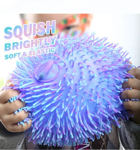9-Inch Novelty Pufferfish <b>Ball</b> <b>Squeeze</b> Toy Soft and Fun Interactive Toy for Kids Aged 5 to 7 Years Colorful Design - Product Image 4