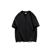 T-shirt tricoté décontracté personnalisable, couleur unie, imprimé graphique, mode streetwear estivale, style ample pour homme