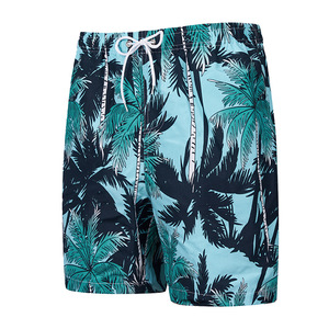 Shorts de Playa de Secado Rápido para Verano, Trajes de Baño Cortos, Shorts Casuales Holgados con Estampado Moderno, Estilo Hawaiano - Product Image 1