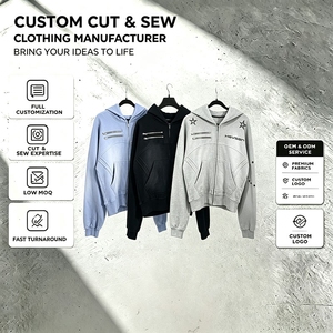 Wholesale Cut & Sew Multi‑Zipper Cropped <b>Zip</b> <b>Up</b> Hoodie OEM ODM Private Label Custom Logo Street Fashion Hoodie Manufacturer - Product Image 1