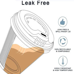 Фабричная индивидуальная Кофейня фирменные картонные стаканчики 16 12 унций одноразовые кофейные бумажные стаканчики с крышкой - Product Image 5