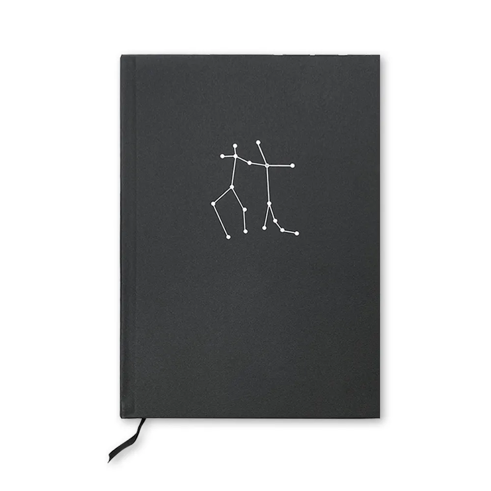 Custom Black Paper Notebook 12 Horoscopes Constellation Journal
