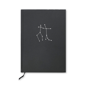 Carnet de notes personnalisé en papier noir 12 Horoscopes Constellation Journal - Product Image 1