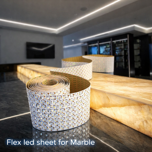 Ultra Slim Super Long 10M LED Sheet <b>Panel</b> DC24V Ultra-thin LED <b>Light</b> Sheet for Marble Countertop Cabinet Backlighting - Product Image 1