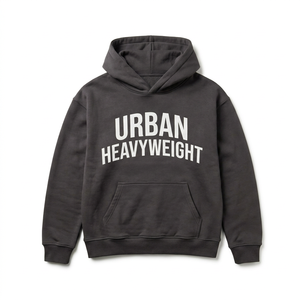 Sudadera con capucha unisex de forro polar grueso de 450 g/m² con logotipo personalizado, hombros caídos, cierre de cremallera, estilo urbano, venta al por mayor, 100% algodón - Product Image 1