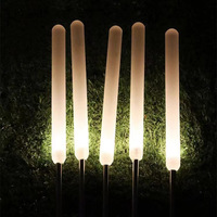 Noël solaire blanc chaud acrylique barre inoxydable tuyau étanche LED roseau lumière
