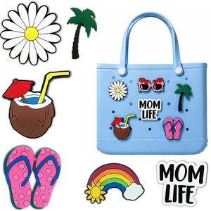 Lindos adornos de EVA para bolsos, decoraciones coloridas de verano para bolsos de playa, accesorios de EVA para bolsos de mano, colgantes personalizados DIY para bolsos. - Product Image 1