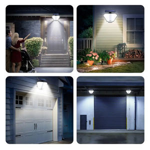 Lampe solaire extérieure 160 LED, éclairage de sécurité solaire avec 3 modes, tête d'éclairage réglable pour garage, jardin, cour - Product Image 5