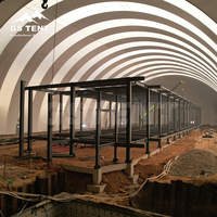 Tente gonflable extérieure de toit de membrane d'architecture de tissu de PVF/PVDF Structure de bâtiment de stockage grande tente de dôme d'air pour l'entrepôt