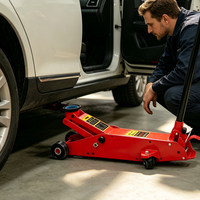Cric de sol longue portée 10 tonnes avec protection contre les surcharges, robuste pour camions, garages et ateliers, certifié CE