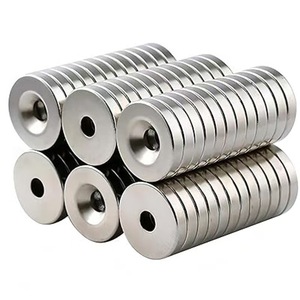 ד 1/2 "ד 1/4" ד 1/8 "מגנטים עגול נוידימיום עם חור מנוטרל - Product Image 1