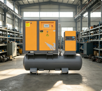 Compresor de Aire Portátil Sin Aceite YUEQUN, Bomba de Tornillo Refrigerada por Aire, 22kW 16bar PLC 220V/380V/415V, Motor con Garantía de 3 Años, Rodamiento para Minería