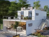 Casa contenedora portátil de 20 pies y 40 pies, casa prefabricada con estructura de acero, edificio de lujo