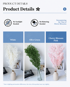 Mousse de renne stabilisée, lichen floral pour artisanat DIY, arrangement floral, <span class=keywords><strong>plante</strong></span> verte naturelle de 60-70 cm pour la décoration intérieure - Product Image 6