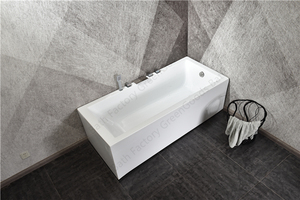 Bañera independiente de acrílico blanco para familia y una persona, <span class=keywords><strong>Simple</strong></span>, 59 pulgadas - Product Image 4