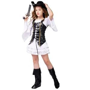 할로윈 소녀 해적 파티 의상 코스프레 어린이 어린 소녀 해적 코스프레 의상 쇼 의상