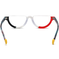 19361 Monture de lunettes en acétate faite à la main de haute qualité, style mode, feuille laminée mate multicolore, adaptée aux hommes et aux femmes