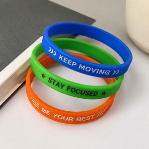 Bracelet en silicone personnalisé avec logo, étanche, souple et élastique, idéal pour la promotion, les numéros de joueur, les événements et les cadeaux d'entreprise. - Product Image 3
