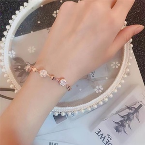 Bracciale alla Moda in Stile Coreano con Diamanti e Placcatura in Oro Rosa, Gioiello Raffinato per Donna, <span class=keywords><strong>Regalo</strong></span> per Coppie - Product Image 4