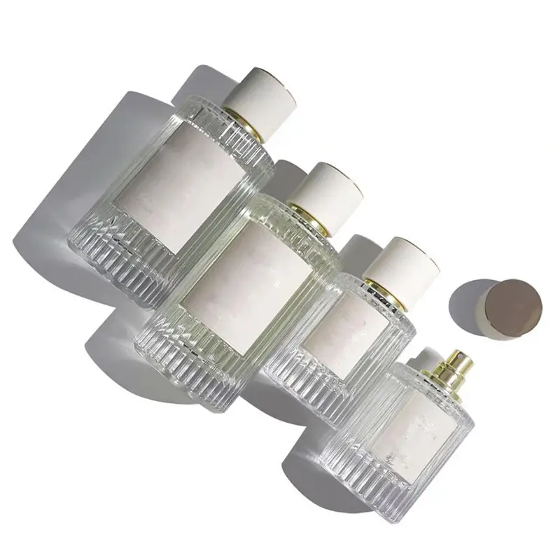Botella de perfume vacía personalizada, frasco único de 30ml, 50ml, 100ml, color blanco, para cosméticos, venta al por mayor
