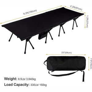 Ultralight Fishing Sleeping Portable Backpack Lounge 600D Folding Camping <b>Bed</b> Cot Sleeping Portable Travelling Cotton <b>Pad</b> RL-B05 - Product Image 4