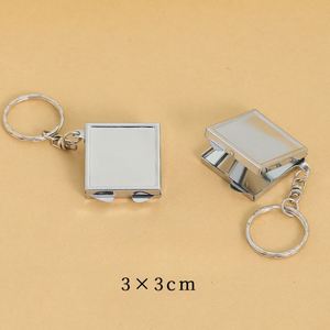 Heart Shaped <b>Mirror</b> Keychain - Custom Logo Metal Keyring for Promotional Gifts & DIY Crafts - Product Image 3