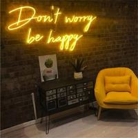 Acrílico montado en la pared neón Flex publicidad interior luz carta haz lo que amas letrero de neón LED para Bar tienda fiesta vacaciones eventos