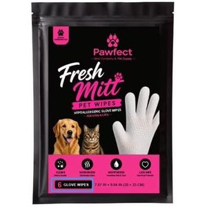 Toallitas Húmedas para Mascotas Pawfect Fresh Mitt, Paquete de 20, Fórmula Suave Hipoalergénica con Aceite de Coco para Perros y Gatos - Product Image 3