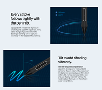 Huion Artist KD200 dengan Pengontrol Dial Keyboard Nirkabel Tablet Pena Grafis Gambar Digital