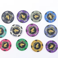 Jetons de poker en céramique EPT WPT personnalisés durables de 39 mm, échantillons gratuits, thème casino Monte Carlo, jetons de jeu de hasard