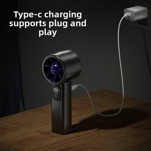 Portátil de 199 velocidades Display Digital USB Pequeno Ventilador Dobrável Desktop Turbina de Alto Vento Moda Handheld New Cross-Border - Product Image 5