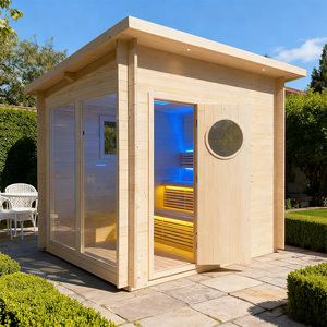 Safe Wet Steam Outdoor Traditional <strong>Sauna</strong> Room Canadian Hemlock 2-8 Person <strong>Sauna</strong> Outdoor on Sale - Product Image 6