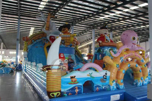 Nhà Bouncy Trượt Cá Mập Bơm Hơi Khổng Lồ Nhà Nhún Nhảy Bơm Hơi Có Cầu Trượt Để Bán - Product Image 2