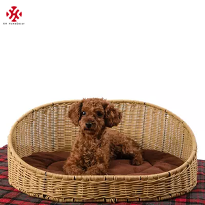 XH-cesta <span class=keywords><strong>de</strong></span> plástico para mascotas, cesta <span class=keywords><strong>de</strong></span> <span class=keywords><strong>mimbre</strong></span> tejida a mano con forma ovalada, impermeable, refrigeración, <span class=keywords><strong>de</strong></span> plástico PP - Product Image 1
