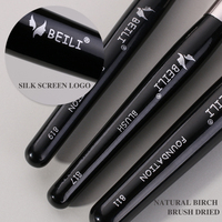 Beili professionnel luxe noir maquillage pinceau ensemble usine en gros outils cosmétiques pour fond de teint correcteur eyeliner fard à joues