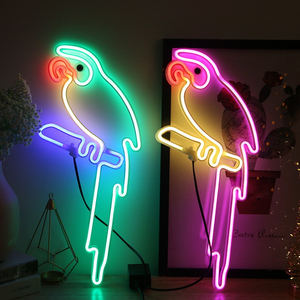 Parrot <strong>Neon</strong> <strong>Signs</strong> <strong>Neon</strong> Light Palm Tree Handmade Glass <strong>Neon</strong> Sign <strong>Beer</strong> Bar Wall Decoration - Product Image 1