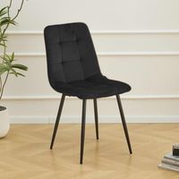 Chaises de salle à manger modernes de luxe en tissu velours vert bleu gris nordique avec pieds en métal pour hôtels et salles à manger domestiques
