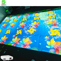 Projection de mariage immersive et de fête Système de projection de sol mobile interactif au sol Matériau métallique durable