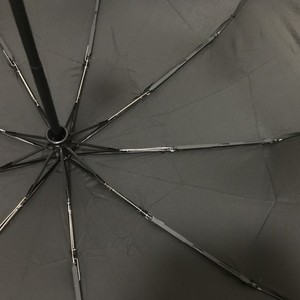 Paraguas de Negocios Clásico Popular de Tela Pongee, con Revestimiento a Prueba de Viento y Agua, Apertura Automática, Doble Capa, 3 Pliegues, Color Negro, Marca <span class=keywords><strong>Chensheng</strong></span> - Product Image 5