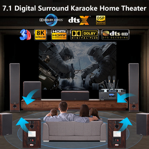 7.1 Tower Home System Surround <b>Sound</b> Wooden KTV <b>Sound</b> Set Digital HD Amplifier Supports 3D/8K ATMOS/DTS:X 7.1 Home Syste - Product Image 3