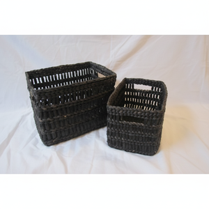 Cestas de Jacinto de Agua Tejidas a Mano, Ecológicas y Económicas, con Asa Cómoda, Estilo Vintage, Multifuncionales para Dormitorio - Product Image 1