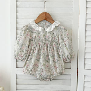 Mameluco de Algodón con Mangas Largas y Estampado Floral Vintage para Bebés Niñas de 0 a 24 Meses, Primavera 2026 - Product Image 2