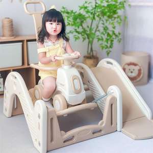 Nuevo modelo 4 en 1 juguete de plástico para niños balancín caballo equilibrio trampolín tobogán multifunción - Product Image 2