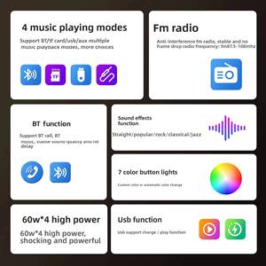 เครื่องเล่น MP3 ในรถยนต์พร้อมเครื่องส่งสัญญาณ FM พอร์ต Aux รองรับ WAV สเตอริโอไฮไฟพร้อมรีโมทคอนโทรล - Product Image 5
