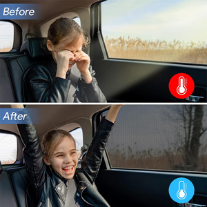 Écran de confidentialité pour fenêtre latérale de voiture, haute élasticité, 2 pièces, maille respirante, couverture d'écran de fenêtre de voiture - Product Image 6