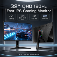 Monitor Gaming 180Hz 32 Inci 2K Fast IPS HDR400 100% SRGB Layar Esports untuk Pengaturan Gaming FPS