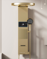 Ensembles de Douche Muraux en Céramique Brossée Grise pour Salle de Bain, avec Jets de Massage et de Pulvérisation, Idéaux pour Villas (Vente en Gros)