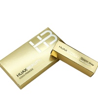 2024 boîte de papier cosmétique pliante personnalisée boîte d'emballage de brillant à lèvres pour brillant à lèvres liquide avec Logo papier de carte d'or avec en relief